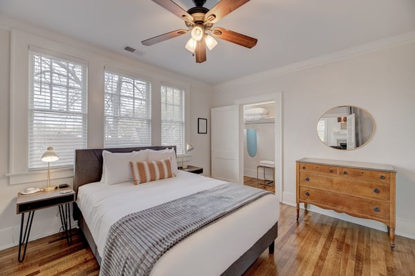 Clean vacation rental bedroom